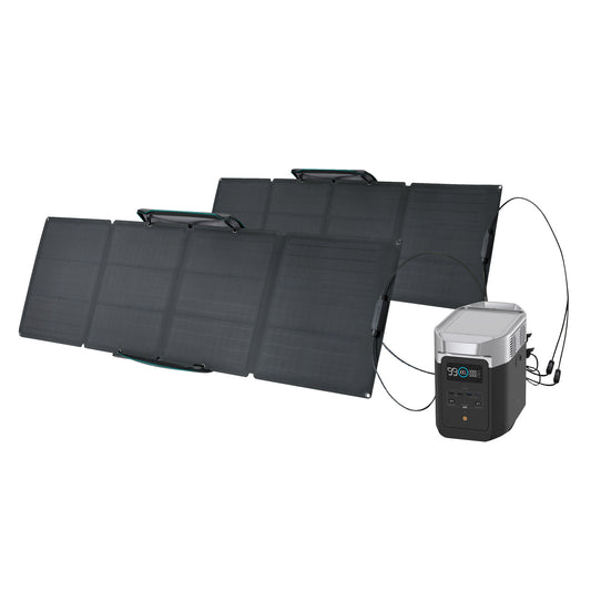 DELTA 2 Portable Power Station with 2-Piece 110W Solar Panel